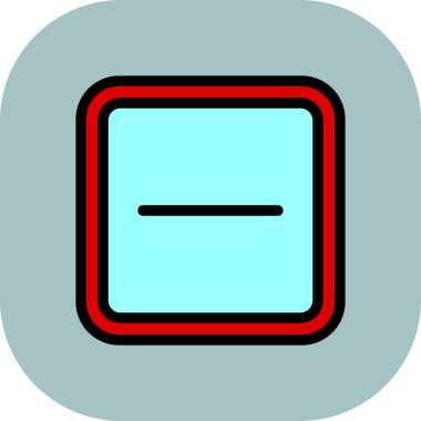 Kırmızı düğme simgesinin vektör çizimi