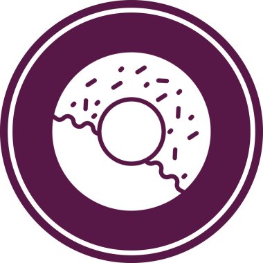 donut. Web simgesi basit illüstrasyon