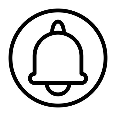 çan vektörü ince çizgi simgesi