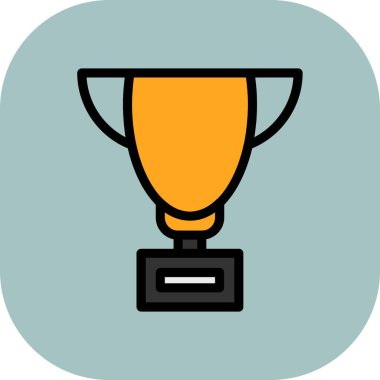 kupa simgesi renk ana hatları vektörü