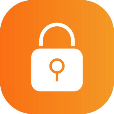 kilit web simgesi, vektör çizim