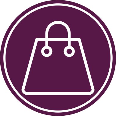 Alışveriş poşeti simgesinin vektör illüstrasyonu