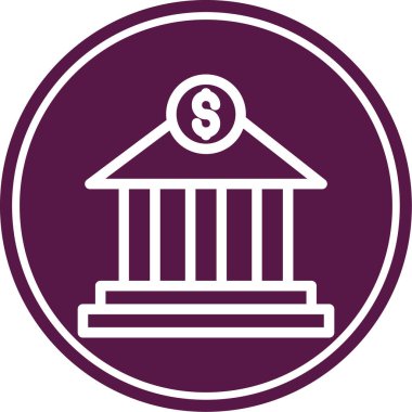 banka simgesi vektör illüstrasyonu