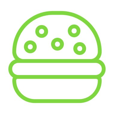 Hamburger ikonu vektör illüstrasyonu