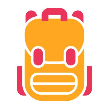 sırt çantası web simgesi basit illüstrasyon