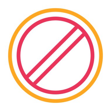 işareti simge vektör çizim yasak