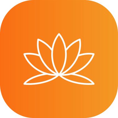 güzel lotus kabartma vektör simgesi