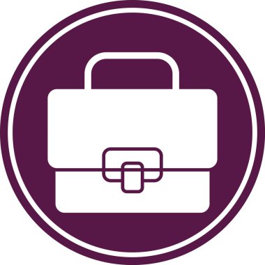 Bavul. Web simgesi basit illüstrasyon