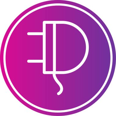 Tek bir izole çizgi sanat simgesinin vektör illüstrasyonu