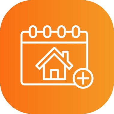 güzel ev vektör çizgisi simgesi