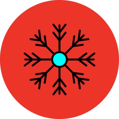 Bir kar tanesi simgesinin vektör çizimi