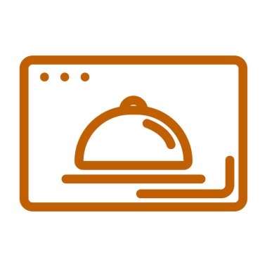 Pizza simgesi, vektör illüstrasyonu