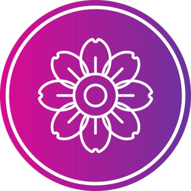 Güzel bir çiçeğin vektör çizimi