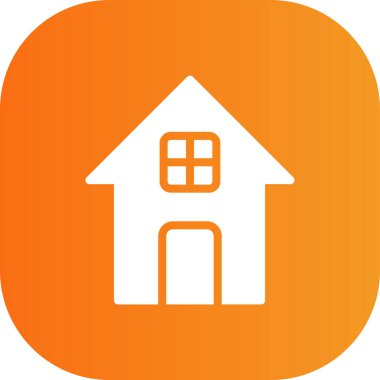 Ev. Web simgesi basit illüstrasyon