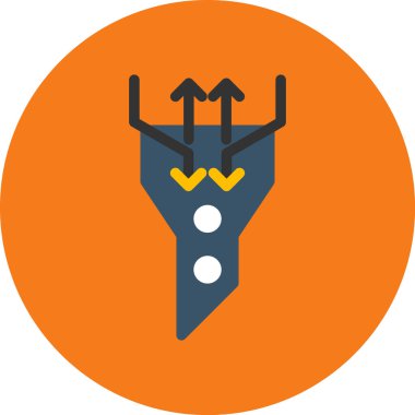 çapraz tornavida simgesi. Ağ için çapraz tornavida vektör simgesinin düz çizimi