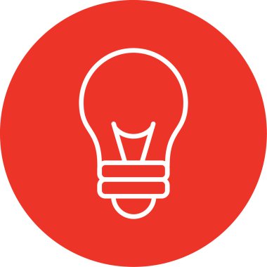 Ampul simgesi soyut bir grupta izole edildi