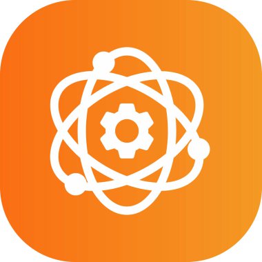 Atom simgesinin vektör illüstrasyonu