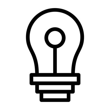 ampul vektörü ince çizgi simgesi