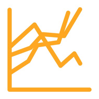 Outline biçiminde bar grafik büyümesi simgesi