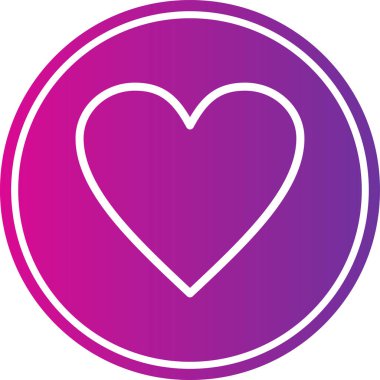 Kalp. Web simgesi basit illüstrasyon