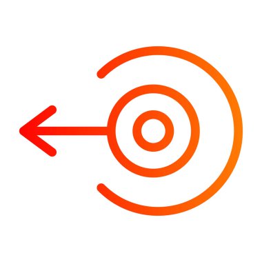 hedef vektör ince çizgi simgesi