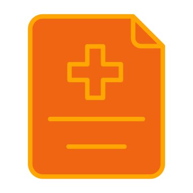 Tıbbi sembol simgesi, vektör illüstrasyonlu belge