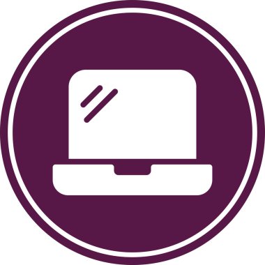 Dizüstü bilgisayar simgesi vektör çizimi