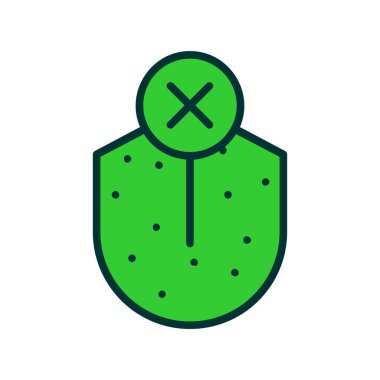 Yeşilin ana hatları doldurulmuş simge tasarımı