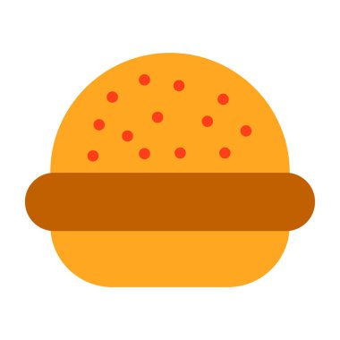 Hamburger ikonu vektör illüstrasyonu