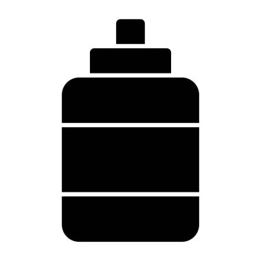 Plastik kap simgesi. Konteynır için plastik kabın vektör çizimi