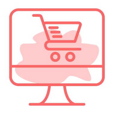 vektör çevrimiçi depolama simgesi