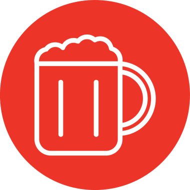 Bira düz vektör simgesi