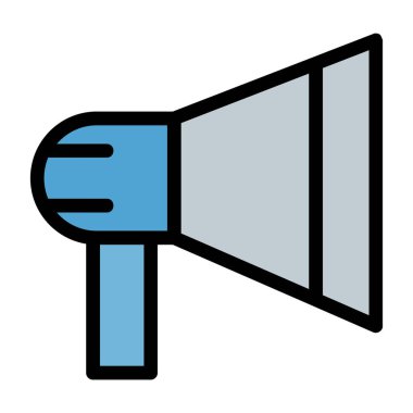 Megafon simge, düz tasarım