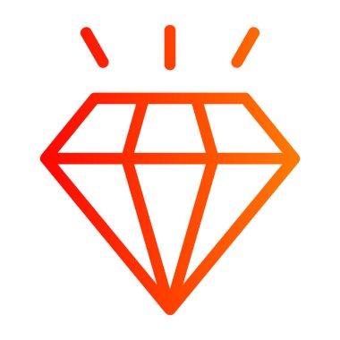 Elmas. Web simgesi basit illüstrasyon