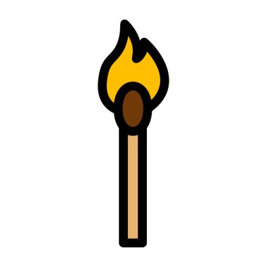 kibrit ikonu. vektör illüstrasyonu