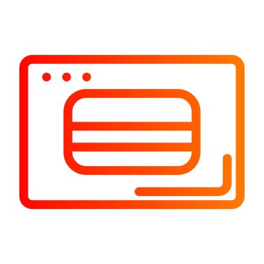 Kredi kartı simgesinin vektör çizimi