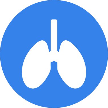 akciğer simgesi vektör illüstrasyonu