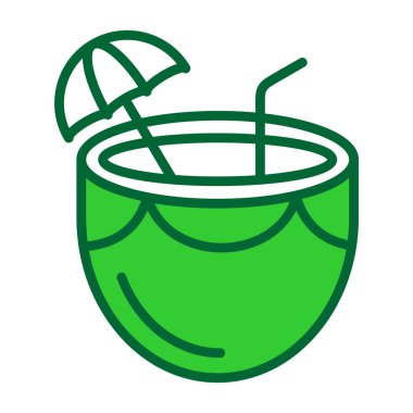 yeşil çay bardağı vektör çizim