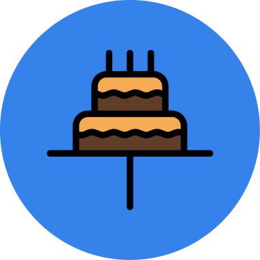 Kek. Web simgesi basit tasarım