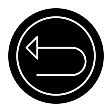 Sol ok simgesi. vektör illüstrasyonu