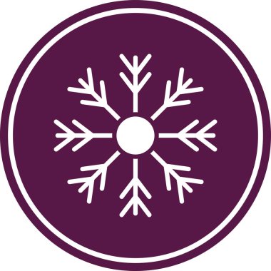 vektör kar tanesi simgesi illüstrasyonu