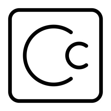 c harfi simgesi modada izole edilmiş arkaplan