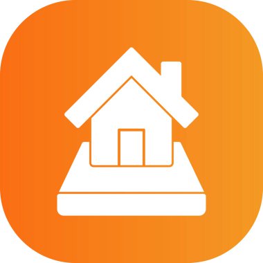 güzel ev kabartma vektör simgesi