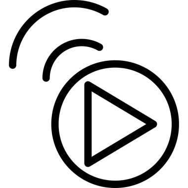 çokluortam simgesi ana hatlar biçiminde