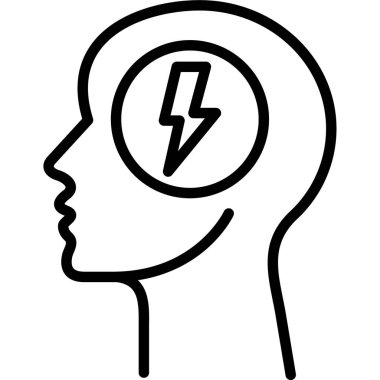 beyin ikonu vektör illüstrasyonu