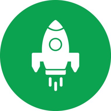 roket fırlatma simgesi vektör çizimi