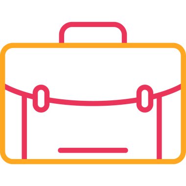 Çanta. Web simgesi basit illüstrasyon