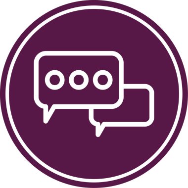 Sohbet simgesinin vektör illüstrasyonu