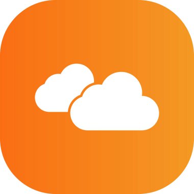 Bulut simgesi vektör illüstrasyonu