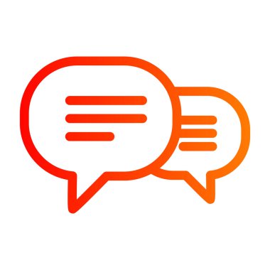 kabarcık konuşma vektör çizgisi simgesi dekoru